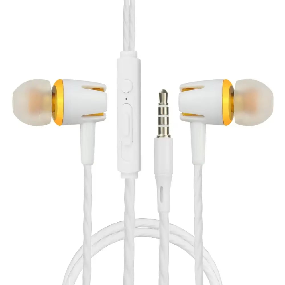 New 3.5Mm Wired Noise Reduction Earphones Stereo Silica Gel In-Ear Headset Sleep Headphones Suitable for Android Phone