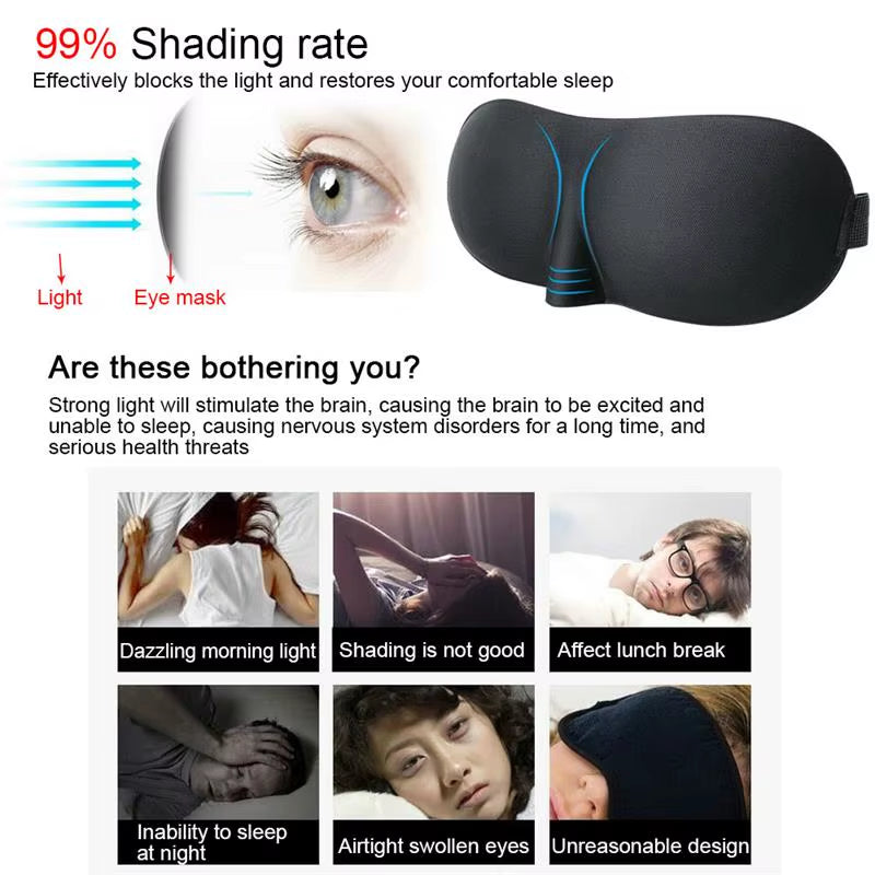 Antifaz Para Dormir Ear Plugs anti Noise Eyepatch Eye Mask Patches Earplugs for Sleeping Aid Sleep Mask Sleep Night Mask Health