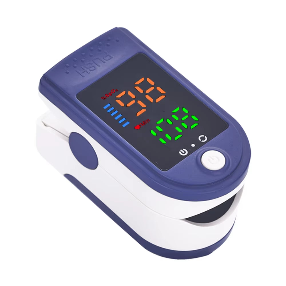 Aique 4 Colors Oximeter Portable Fingertip Pulse Blood Oxygen Saturation Monitor LED Display Fingertip Oximeter Testing SPO2