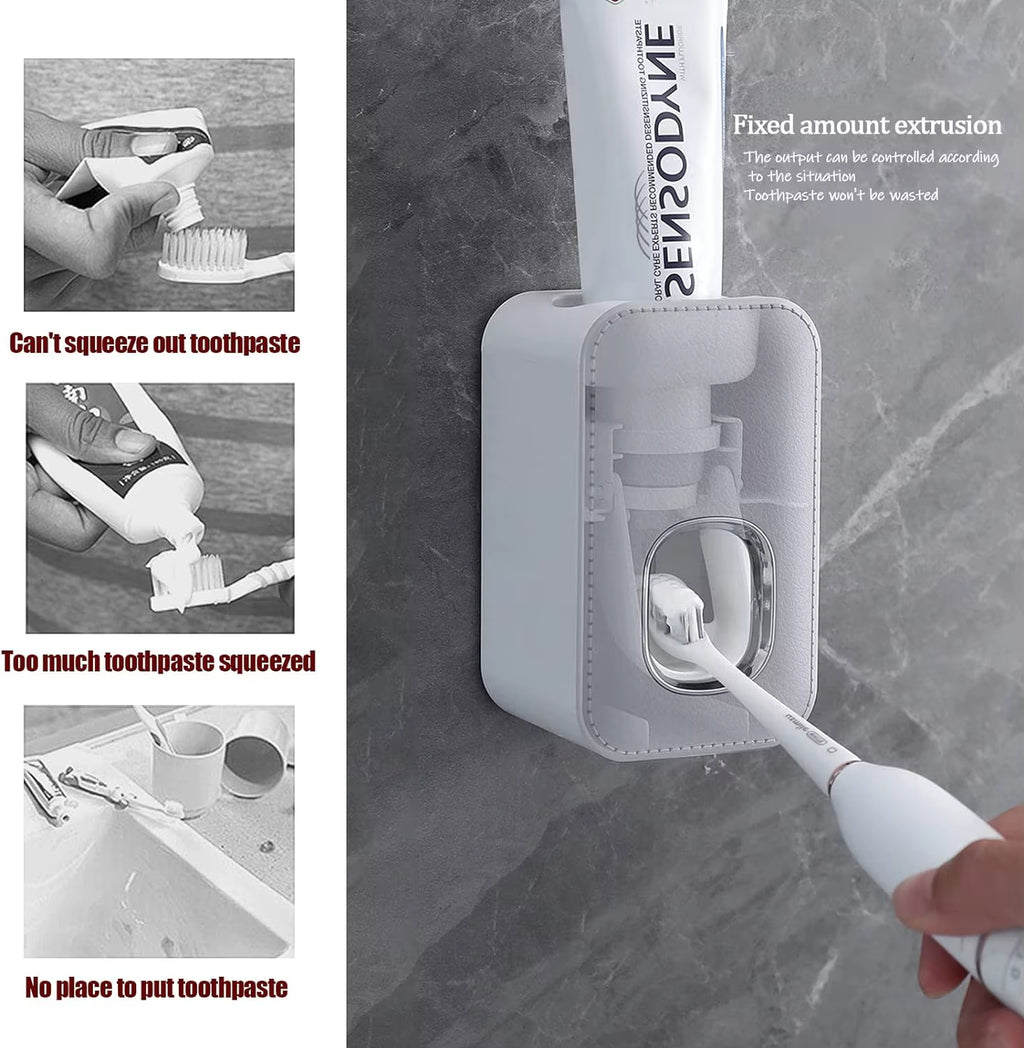 Toothpaste Dispenser Wall Mounted Automatic Toothpaste Squeezer Bathroom Accessories Toothpaste Holder Rack