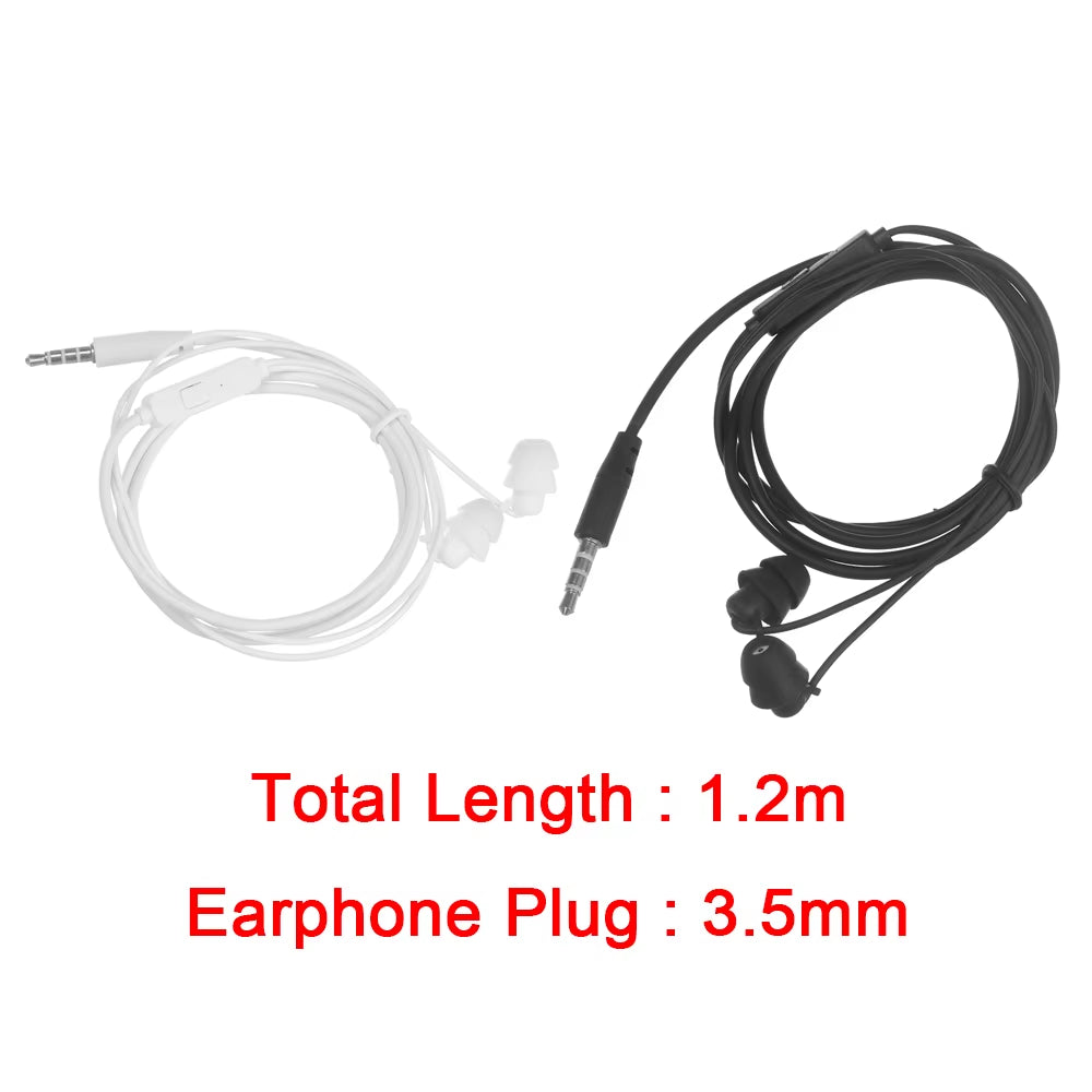 New 3.5Mm Wired Noise Reduction Earphones Stereo Silica Gel In-Ear Headset Sleep Headphones Suitable for Android Phone