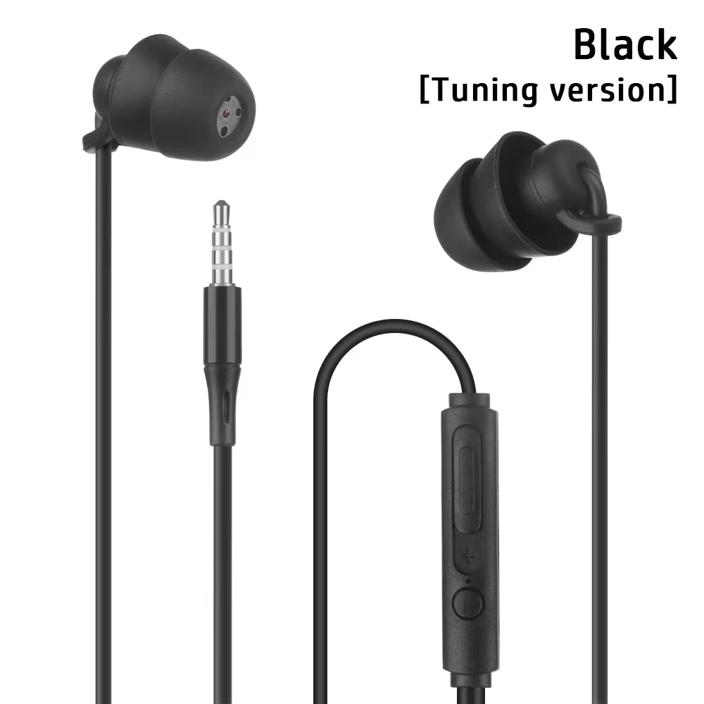 New 3.5Mm Wired Noise Reduction Earphones Stereo Silica Gel In-Ear Headset Sleep Headphones Suitable for Android Phone