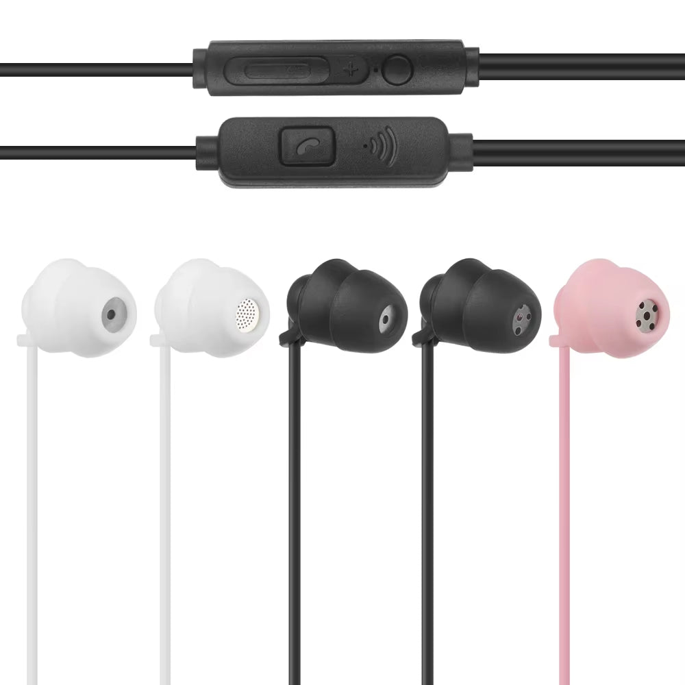 New 3.5Mm Wired Noise Reduction Earphones Stereo Silica Gel In-Ear Headset Sleep Headphones Suitable for Android Phone